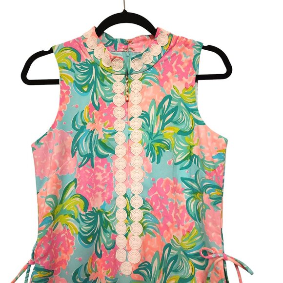 Lilly Pulitzer Joanna Shift Dress Romper Size 4 Pineapple Shake - Picture 3 of 8